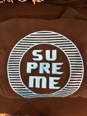 Supreme Black Hoodie Blue Design